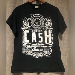 Johnny Cash Mens Graphic T-shirt, Size M